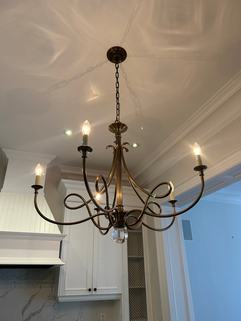 Visual Comfort Double Twist Chandelier in Antique Brass (over $3600 + tax stores)