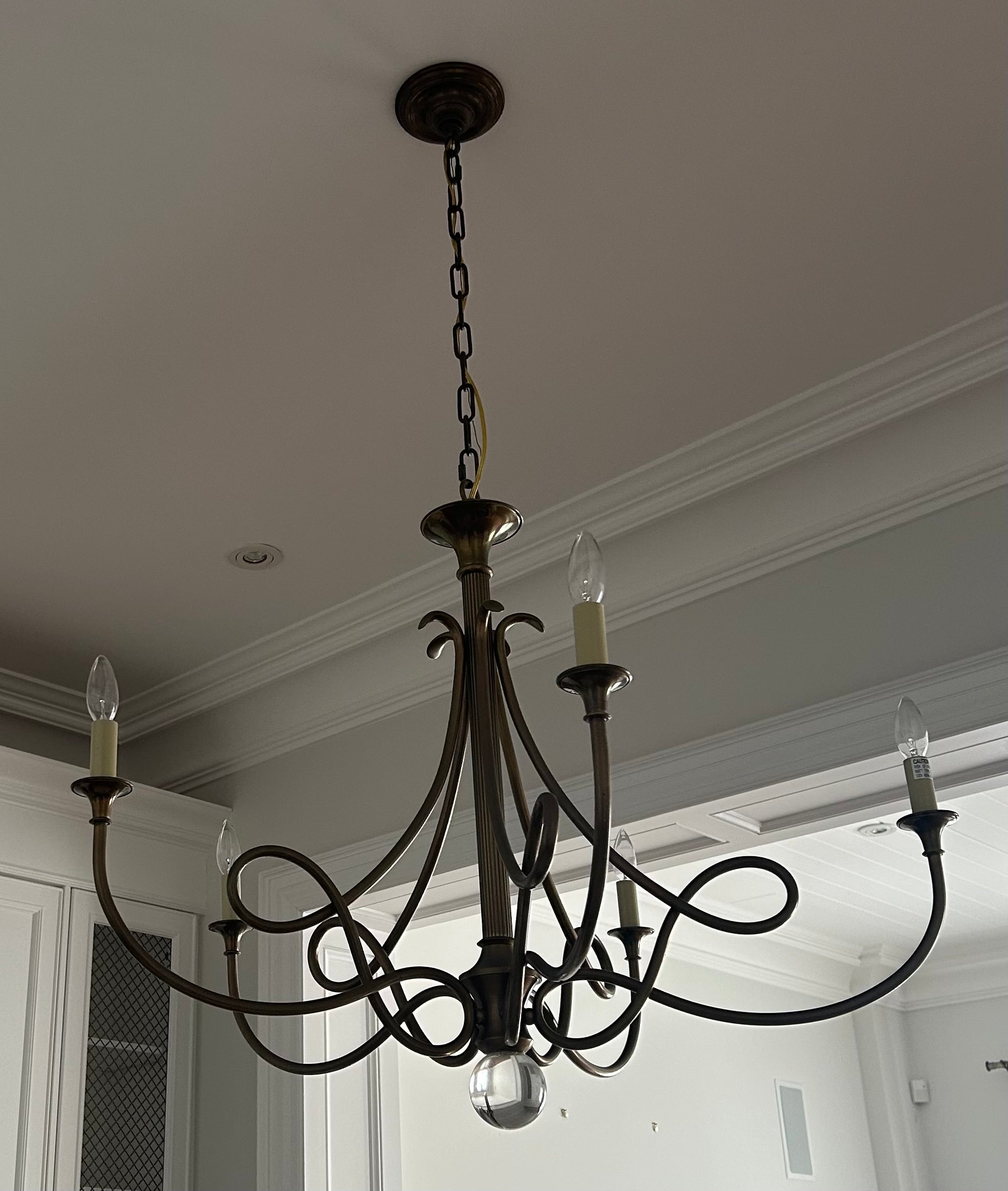 Visual Comfort Double Twist Chandelier in Antique Brass (over $3600 + tax stores)