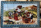 Vintage Hand-Painted Ceramic Tile Mural Art Titled Portugal