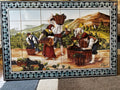 Vintage Hand-Painted Ceramic Tile Mural Art Titled Portugal