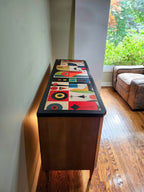 Mid-century modern unique Cubism inspired dresser