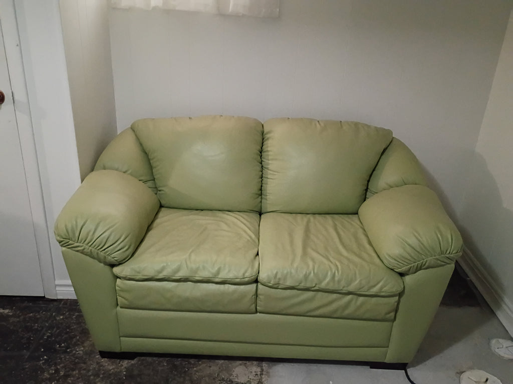 Real leather loveseat