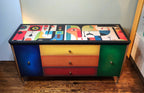Mid-century modern unique Cubism inspired dresser