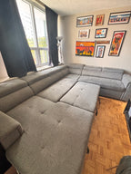 4x3 sectional pull out sofa with storage