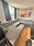 4x3 sectional pull out sofa with storage