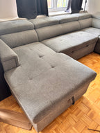4x3 sectional pull out sofa with storage