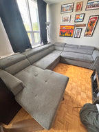 4x3 sectional pull out sofa with storage