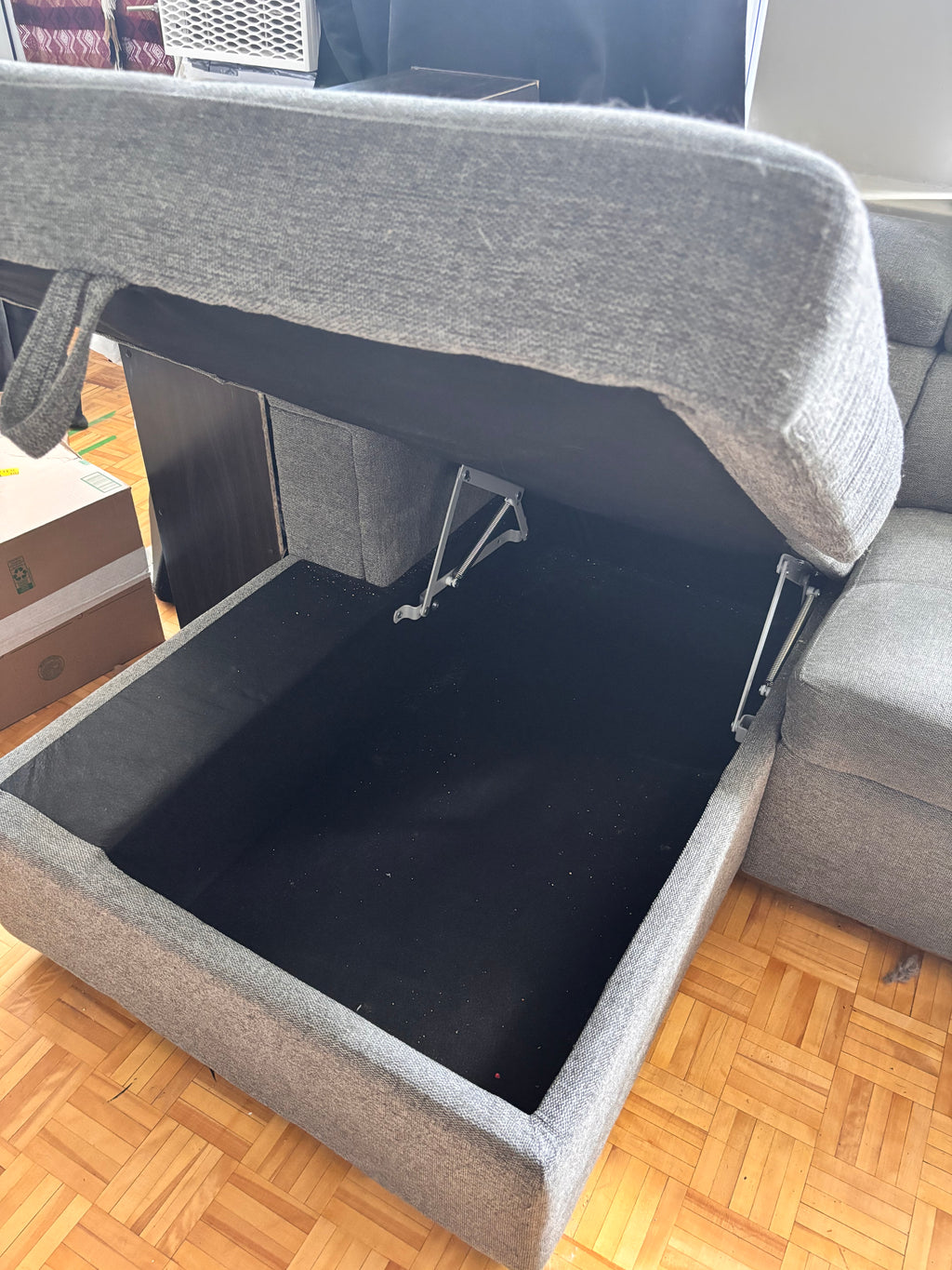 4x3 sectional pull out sofa with storage