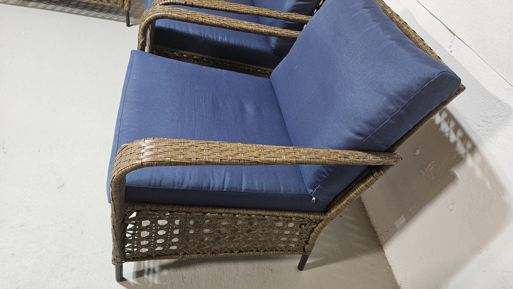 outdoor all-weather wicker patio loveseat sofa