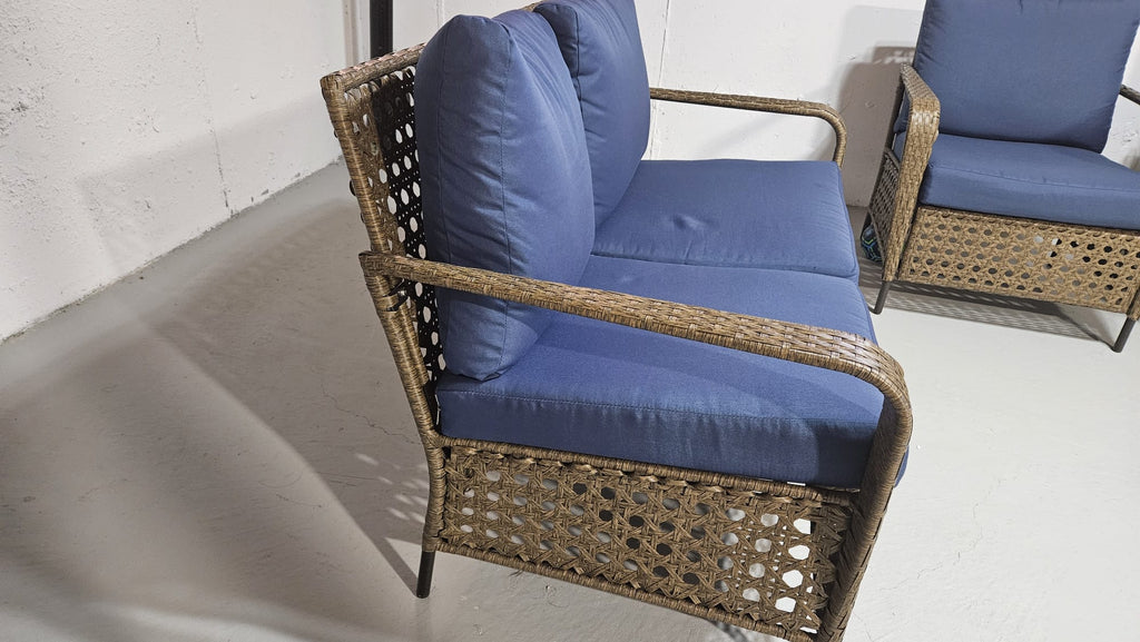outdoor all-weather wicker patio loveseat sofa