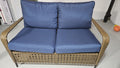 outdoor all-weather wicker patio loveseat sofa