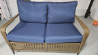 outdoor all-weather wicker patio loveseat sofa