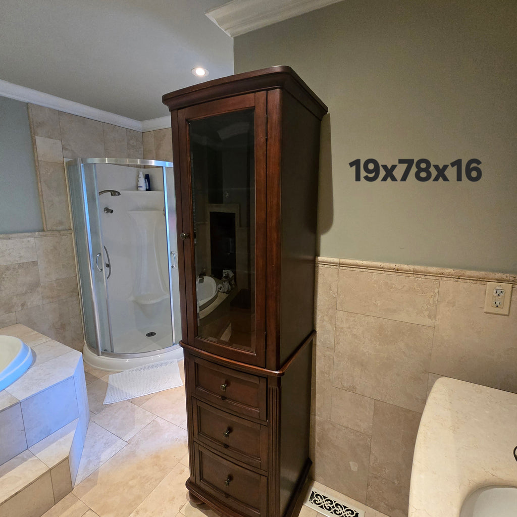 High-End Traditional Glass Front Display Cabinet / Bookcase