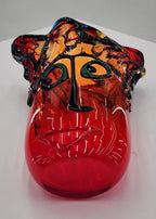 Murano artglass Cubism Picasso face vase
