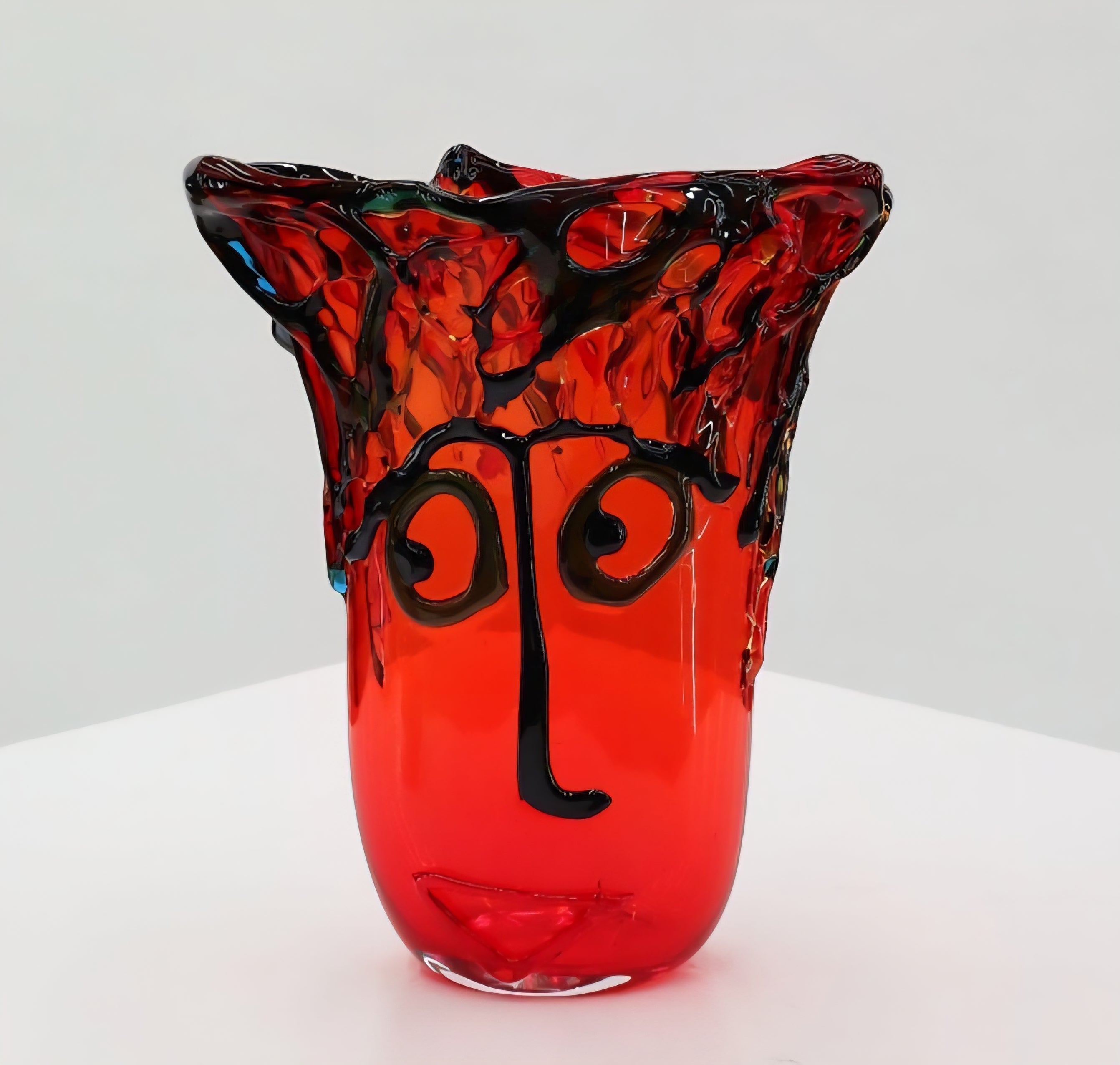 Murano artglass Cubism Picasso face vase