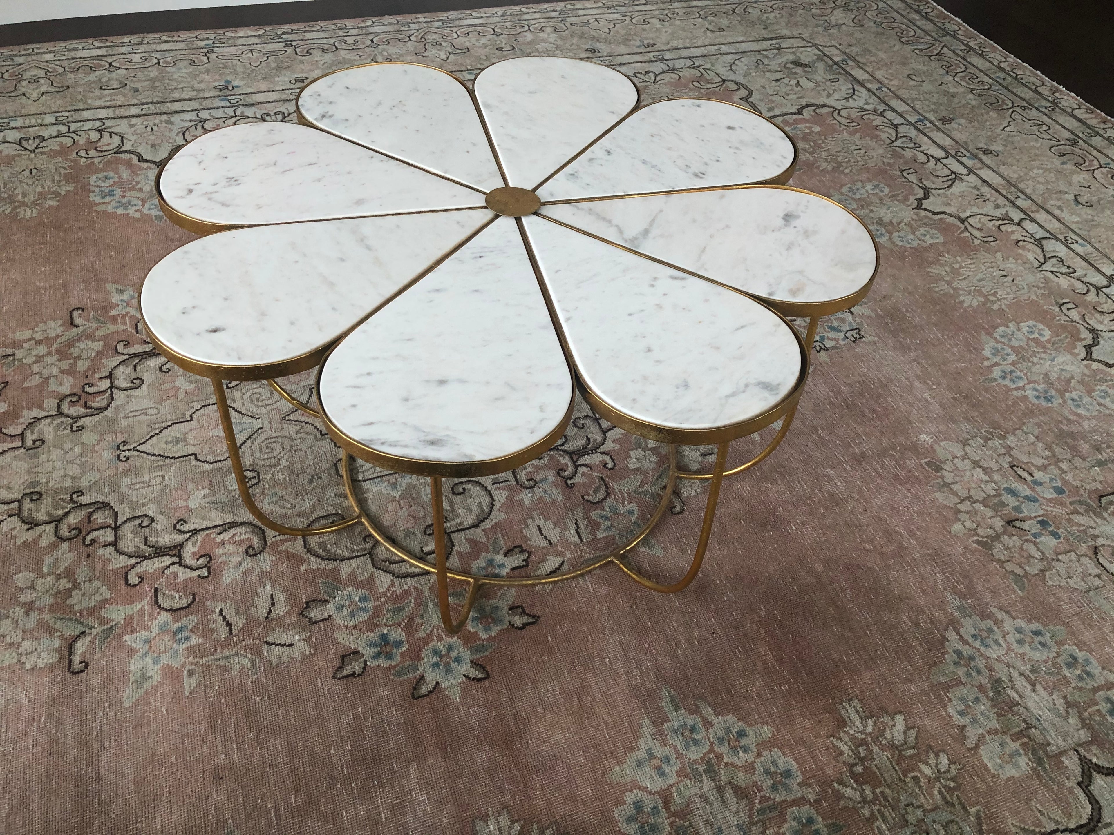 Flower Shaped Marble Table from the Art Shoppe
