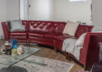 4 piece custom vintage leather sectional