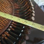 Woven Rattan & Wood Serving Tray/Lazy Susan