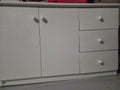 Vintage 80s Postmodern White Modular Credenza Set (2 Pieces)