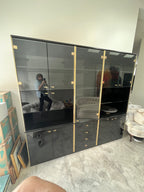 Black Laquer wall unit