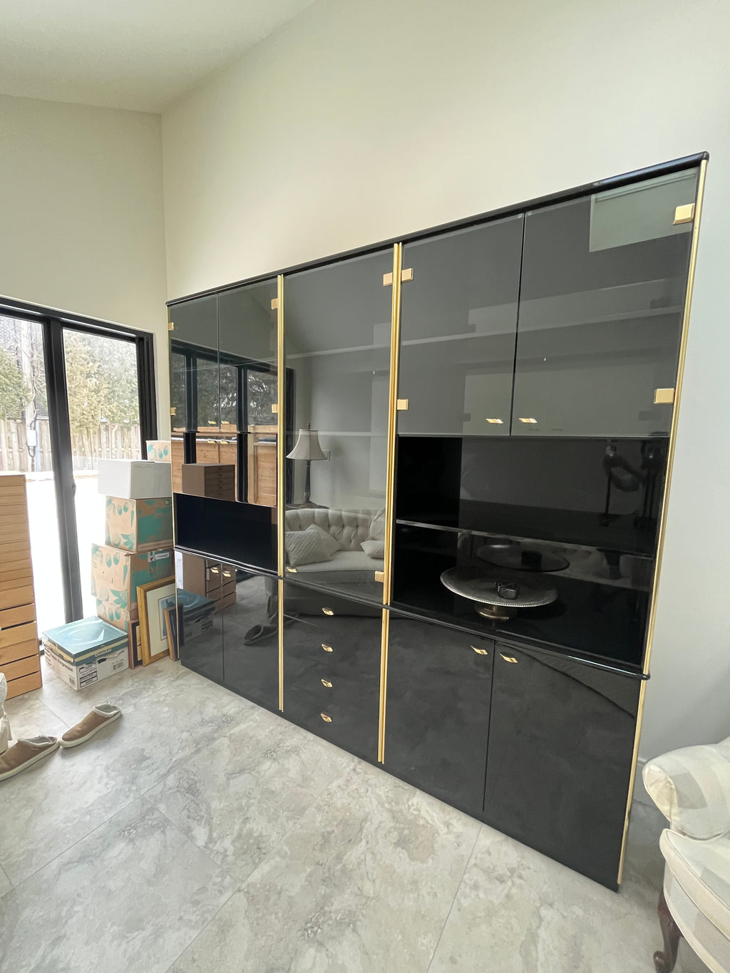 Black Laquer wall unit