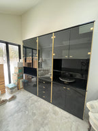 Black Laquer wall unit