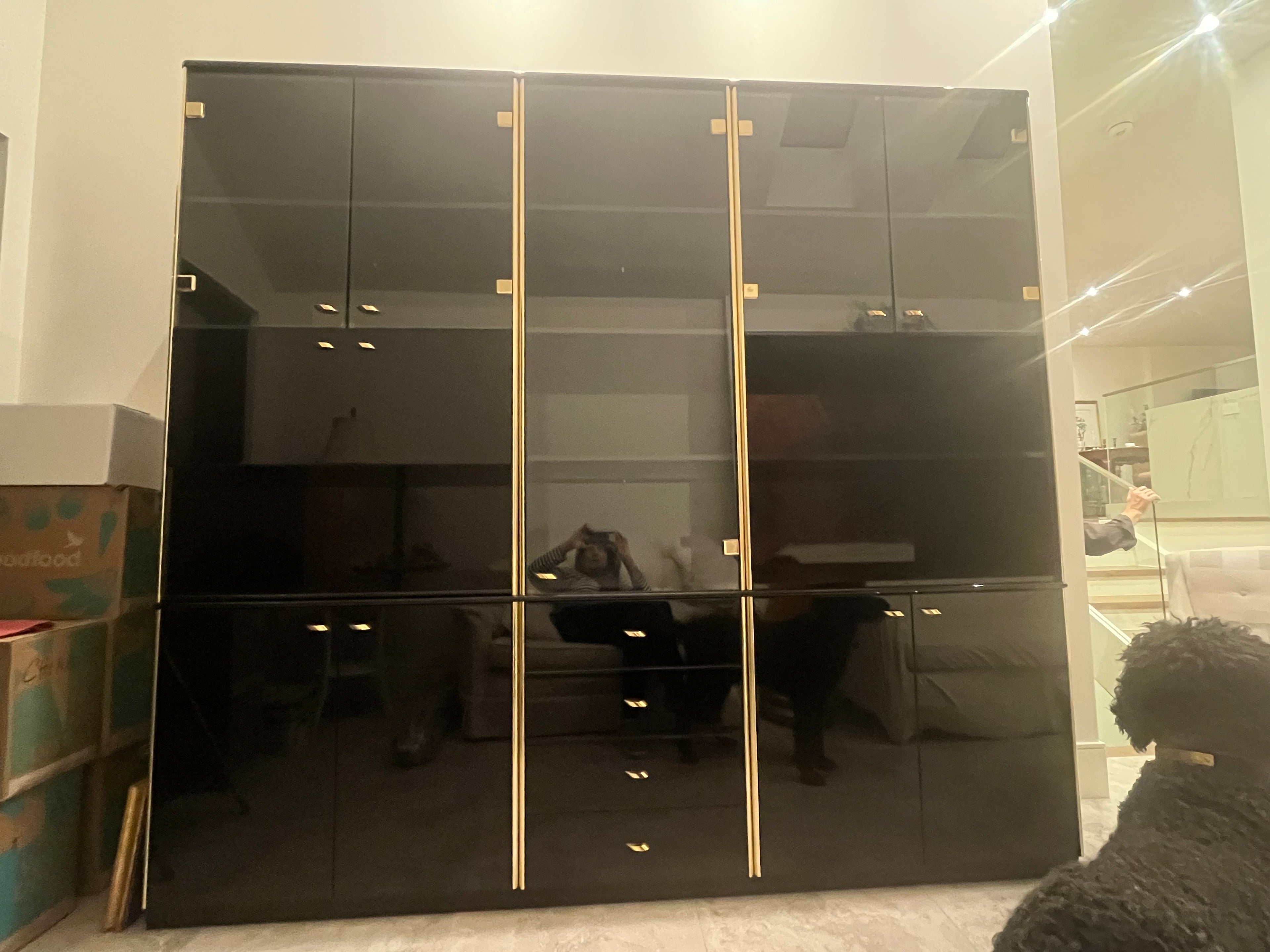 Black Laquer wall unit