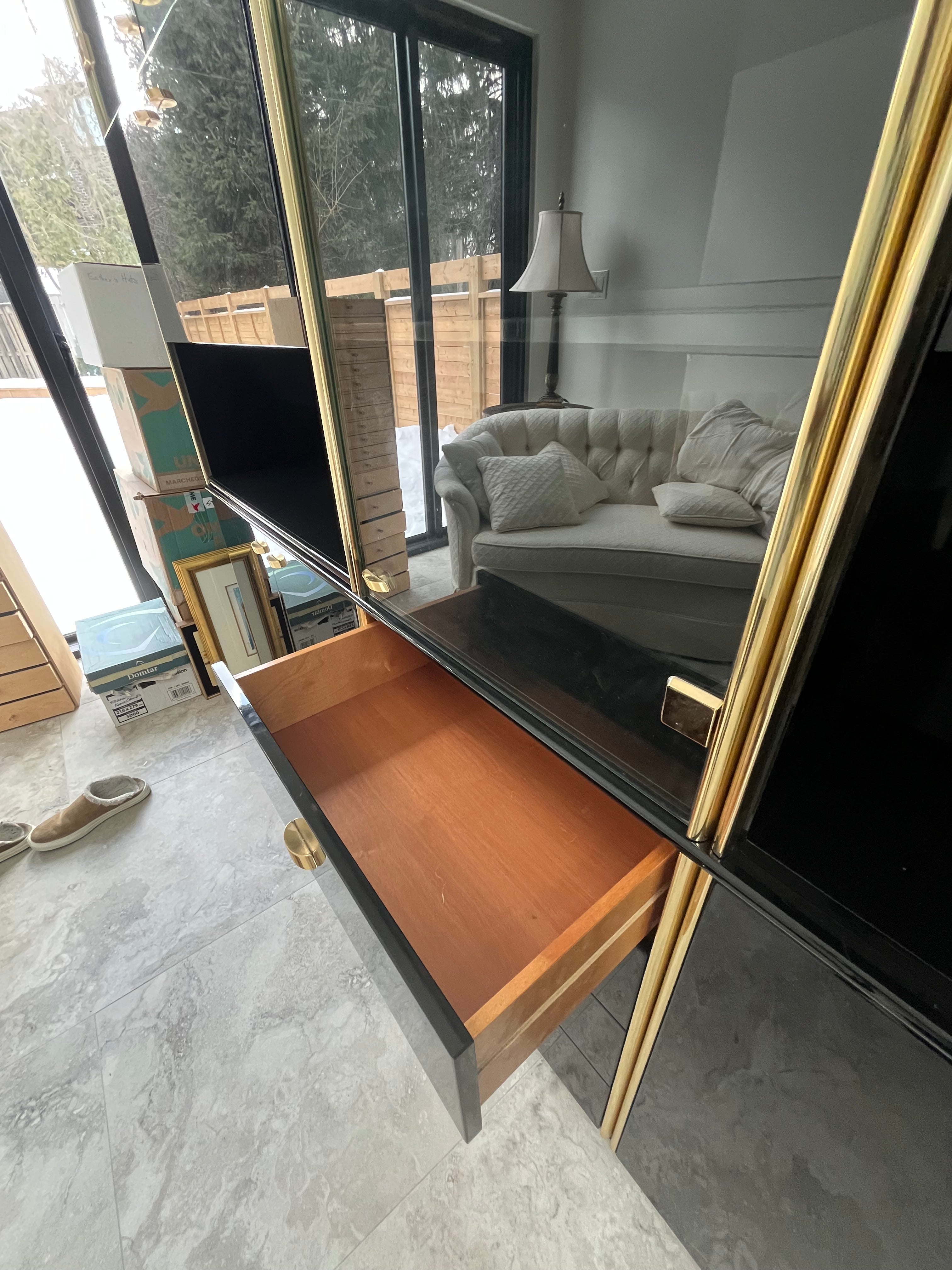 Black Laquer wall unit