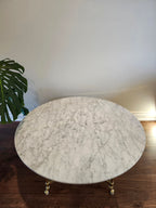 Magnificent rare Labarge solid brass & real marble coffee table