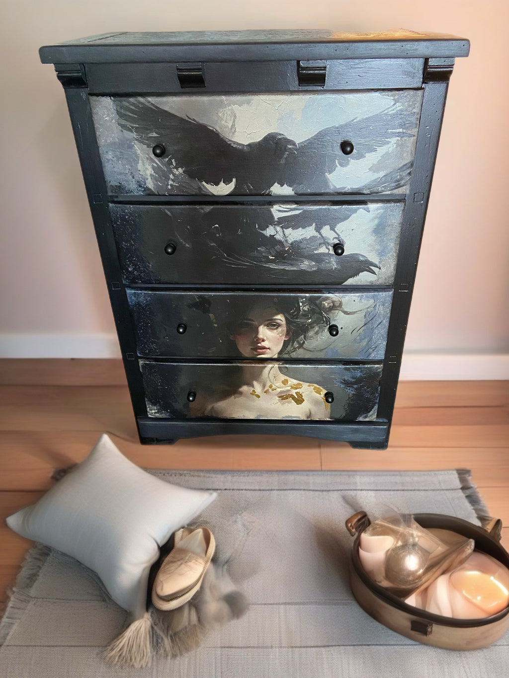 Refinished 4-Drawer Dresser