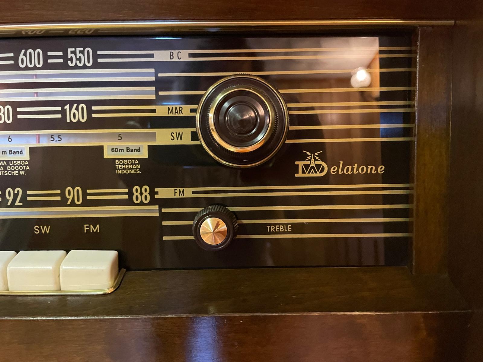Delatone Stereo Console Record Player 60's era