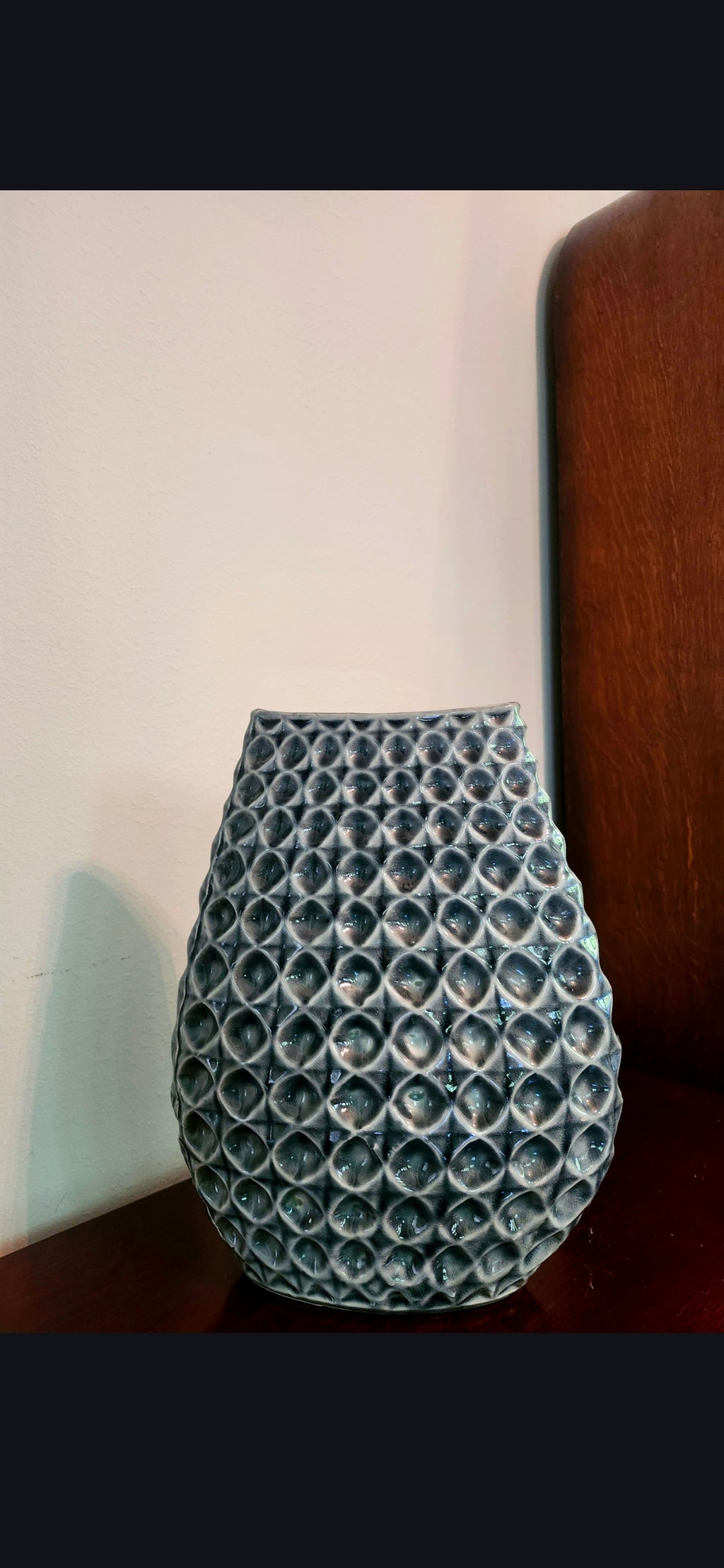 Mid-century modern vintage glazed ceramic vase