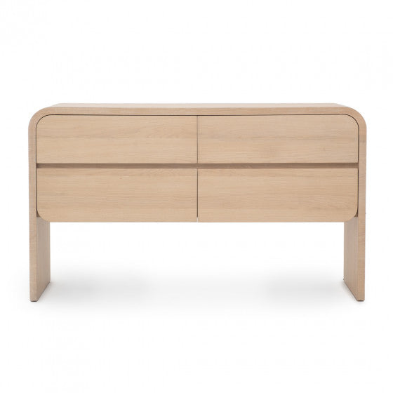 Smilla light brown wood 4-drawer dresser (open box)