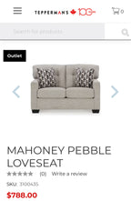 Mahoney Pebble Loveseat Sofa-Couch