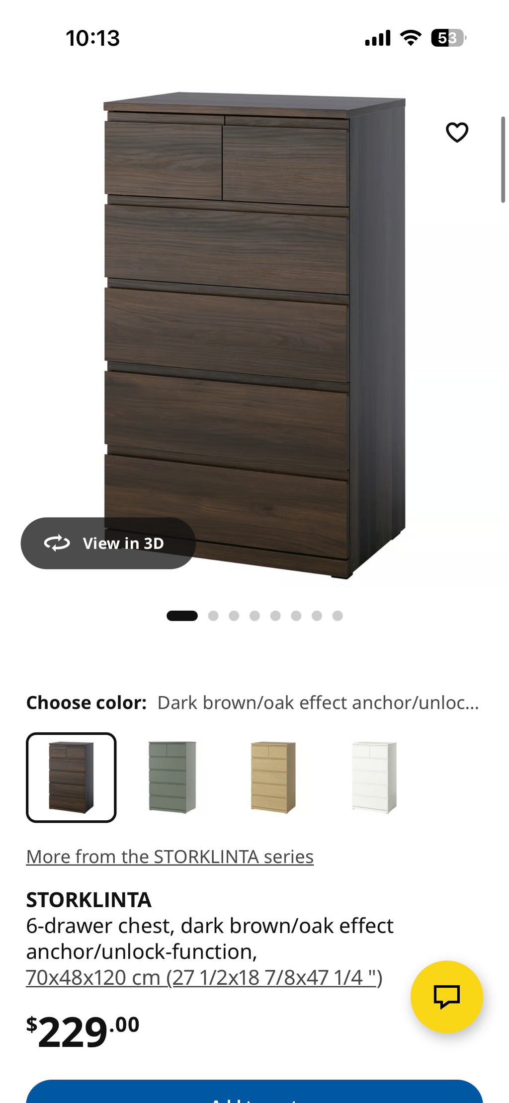 IKEA STORKLINTA 6-Drawer Dresser