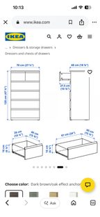 IKEA STORKLINTA 6-Drawer Dresser