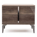 Winslet dark brown lacquer nightstands (set of 2, open box)