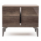 Winslet dark brown lacquer nightstands (set of 2, open box)