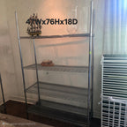 4-Tier Chrome Wire Shelving Unit / Storage Rack (1 of 3)