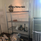 4-Tier Chrome Wire Shelving Unit / Storage Rack (1 of 3)