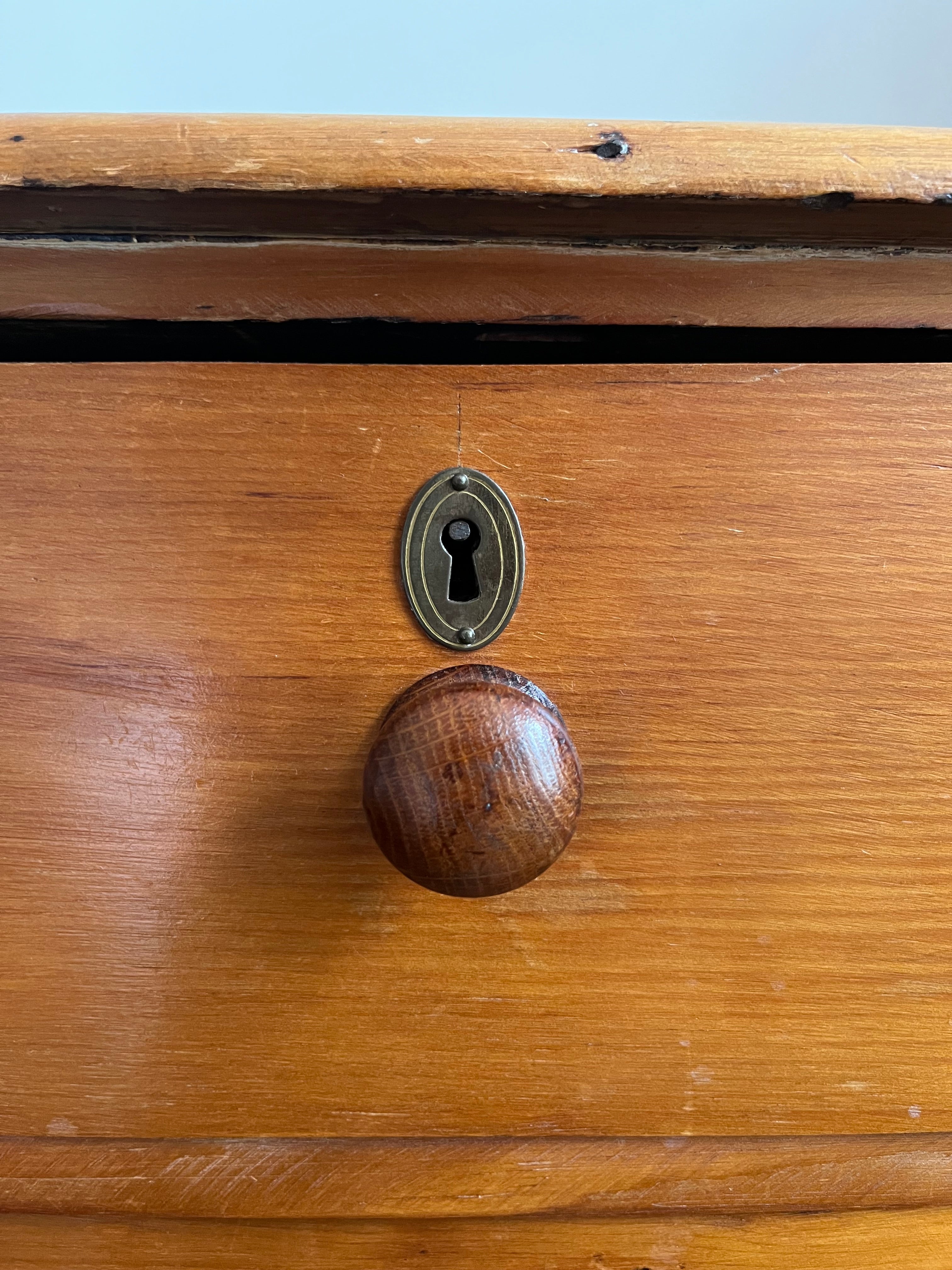 Vintage pine dresser and mirror