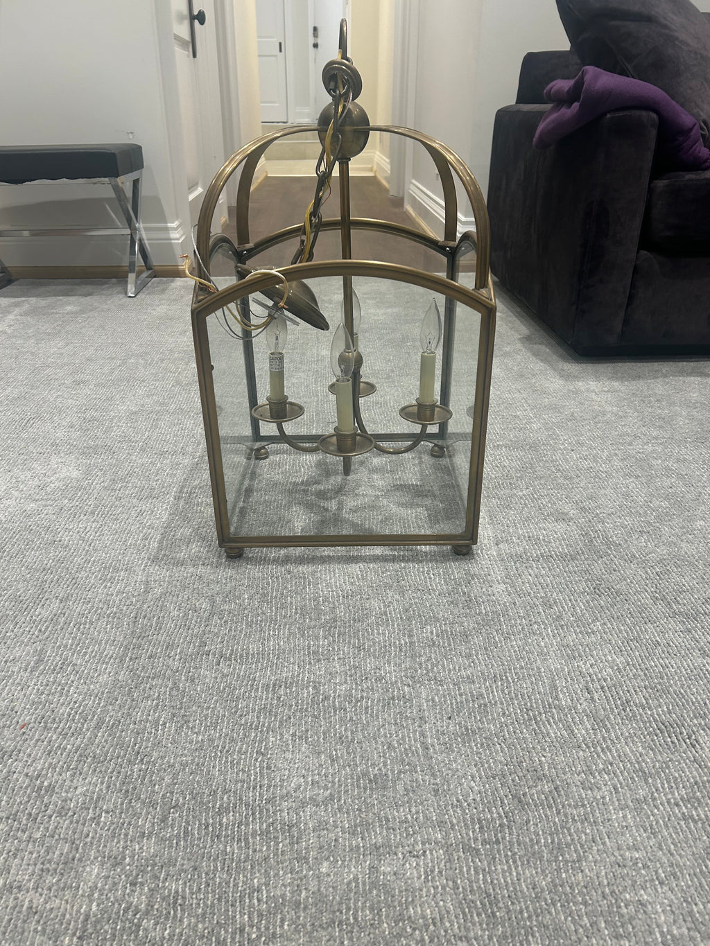 Visual Comfort Arch Top Chandelier in Burnished Brass (over $3600 + tax in stores)