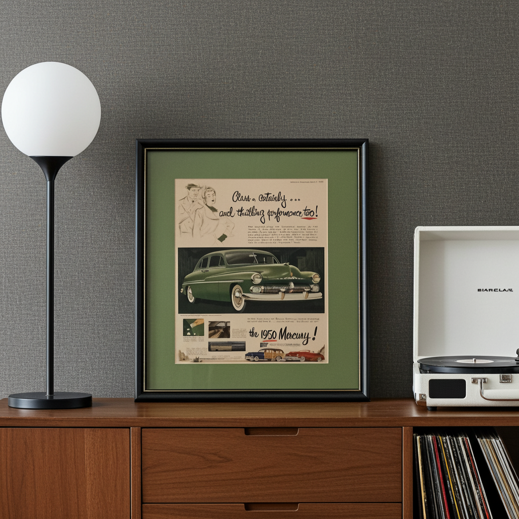 Classic framed car advertisements 1