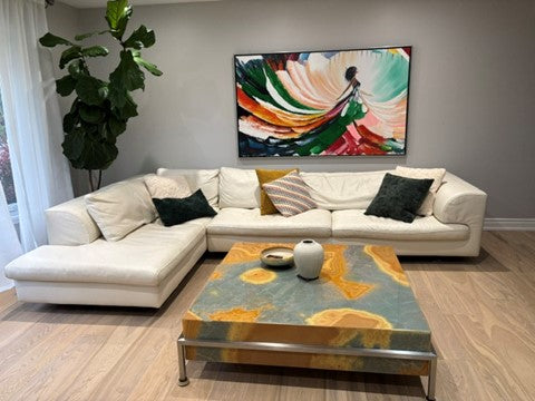 Leather white couch ROCHE BOBOIS