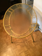 Vintage wrought iron oval kitchen or dining table