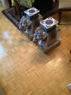 Pair of vintage ceramic elephants can be used as end tables