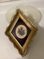 Vintage petite point framed picture