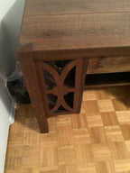 1900s antique mission arts and crafts solid tiger oak office or writing desk