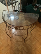 Vintage half moon console table