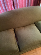 Vintage Duncan Phyfe Camelback Sofa with Brass Claw Feet — 3 Seater